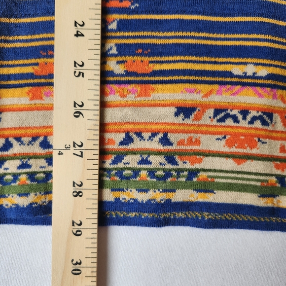 Soft Surroundings Kualoa Tunic Sweater Short Sleeves Printed Colorful Pretty XS - Picture 16 of 16